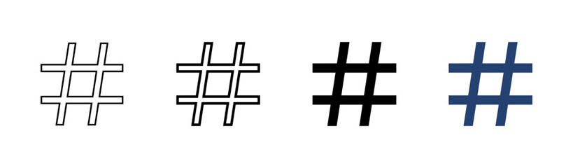 Obraz premium Hashtag icon set. hashtag symbol