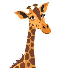 Obraz premium A Cute Giraffe Cartoon Brings A Smile With Its Playful Design, Cartoon Illustration