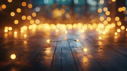 Background of soft lights in a dim room