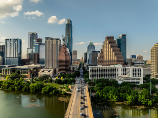 Aerial view of the Austin Texas Skyline