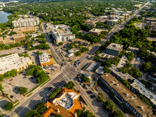 Aerial view of the Austin Texas Skyline