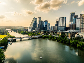 Aerial view of the Austin Texas Skyline