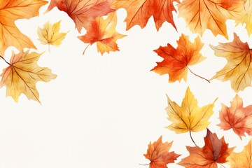 autumn background with leaves, generative ai