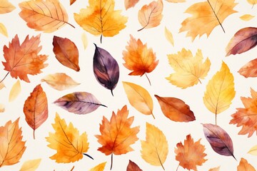 autumn background with leaves, generative ai