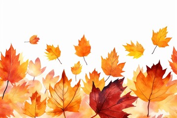 autumn background with leaves, generative ai
