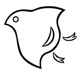 Obraz premium かわいいチドリのベクターイラスト。新年のお祝い。日本の伝統柄。縁起の良い和風素材。シンプルな飾り。年賀状。