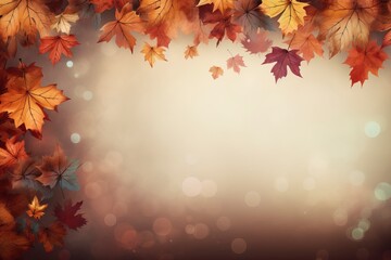 autumn leaves background, generative ai