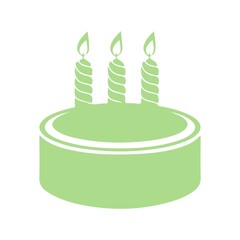 Birthday cake clip art design on plain white transparent isolated background for card, shirt, hoodie, sweatshirt, apparel, tag, mug, icon, poster or badge