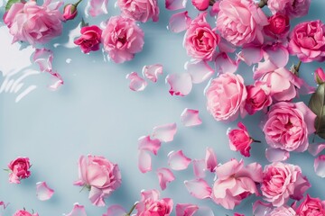 Pink Roses in Water, Delicate and Romantic