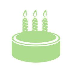 Birthday cake clip art design on plain white transparent isolated background for card, shirt, hoodie, sweatshirt, apparel, tag, mug, icon, poster or badge