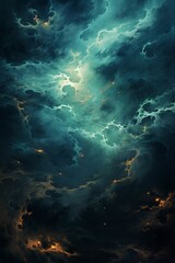 Fototapeta premium sunset in the mountains, generative ai