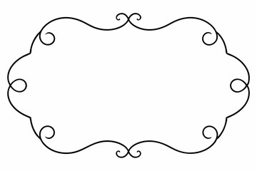 Elegant Frame Design with White Background, Vector Illustration, Cartoons, Clipart, Line Art, Elegant frame design vector with white background, perfect for illustrations, cartoons, clipart, and line 