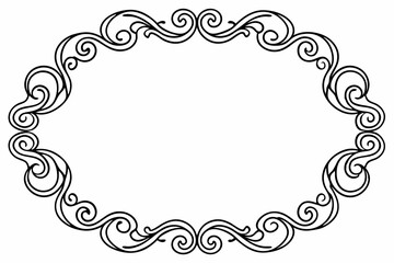 Elegant Frame Design with White Background, Vector Illustration, Cartoons, Clipart, Line Art, Elegant frame design vector with white background, perfect for illustrations, cartoons, clipart, and line 