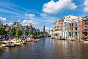 The Munttoren or Munt, is the Mint Tower located on  Muntplein square in Amsterdam, Netherlands