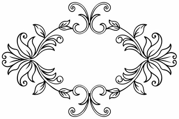 Elegant Frame Design with White Background, Vector Illustration, Cartoons, Clipart, Line Art, Elegant frame design vector with white background, perfect for illustrations, cartoons, clipart, and line 