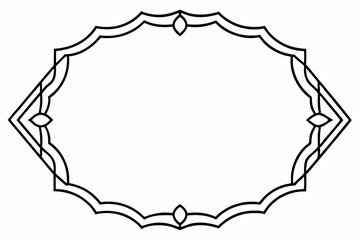 Elegant Frame Design with White Background, Vector Illustration, Cartoons, Clipart, Line Art, Elegant frame design vector with white background, perfect for illustrations, cartoons, clipart, and line 