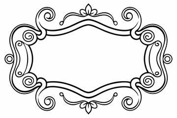 Elegant Frame Design with White Background, Vector Illustration, Cartoons, Clipart, Line Art, Elegant frame design vector with white background, perfect for illustrations, cartoons, clipart, and line 