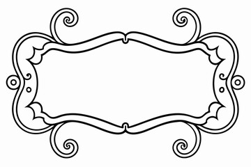 Elegant Frame Design with White Background, Vector Illustration, Cartoons, Clipart, Line Art, Elegant frame design vector with white background, perfect for illustrations, cartoons, clipart, and line 