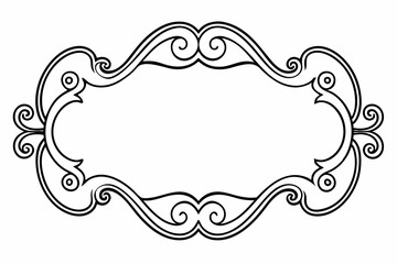 Elegant Frame Design with White Background, Vector Illustration, Cartoons, Clipart, Line Art, Elegant frame design vector with white background, perfect for illustrations, cartoons, clipart, and line 