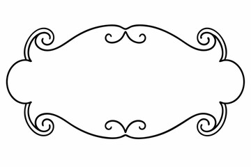 Elegant Frame Design with White Background, Vector Illustration, Cartoons, Clipart, Line Art, Elegant frame design vector with white background, perfect for illustrations, cartoons, clipart, and line 