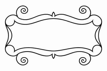 Elegant Frame Design with White Background, Vector Illustration, Cartoons, Clipart, Line Art, Elegant frame design vector with white background, perfect for illustrations, cartoons, clipart, and line 