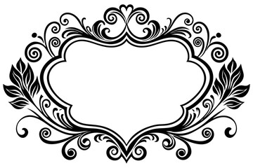 Elegant Frame Design with White Background, Vector Illustration, Cartoons, Clipart, Line Art, Elegant frame design vector with white background, perfect for illustrations, cartoons, clipart, and line 