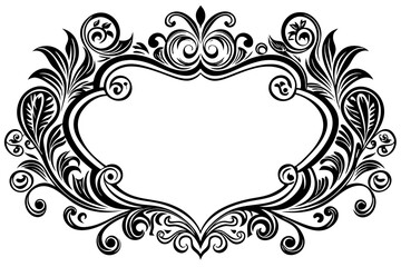 Elegant Frame Design with White Background, Vector Illustration, Cartoons, Clipart, Line Art, Elegant frame design vector with white background, perfect for illustrations, cartoons, clipart, and line 