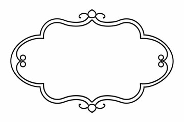 Elegant Frame Design with White Background, Vector Illustration, Cartoons, Clipart, Line Art, Elegant frame design vector with white background, perfect for illustrations, cartoons, clipart, and line 