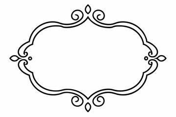 Elegant Frame Design with White Background, Vector Illustration, Cartoons, Clipart, Line Art, Elegant frame design vector with white background, perfect for illustrations, cartoons, clipart, and line 