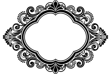 Elegant Frame Design with White Background, Vector Illustration, Cartoons, Clipart, Line Art, Elegant frame design vector with white background, perfect for illustrations, cartoons, clipart, and line 