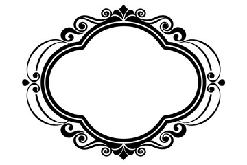 Elegant Frame Design with White Background, Vector Illustration, Cartoons, Clipart, Line Art, Elegant frame design vector with white background, perfect for illustrations, cartoons, clipart, and line 