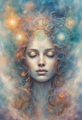 woman with creative make up