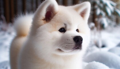 Obraz premium Akita Inu - Shiba im Schnee