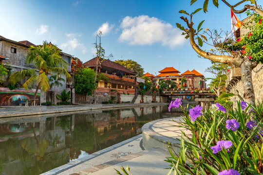  View of the river near Badung Market, Denpasar Bali 