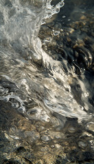 Obraz premium Imagem Abstrata de Água Fluindo Livremente Transmitindo Sensação de Liberação e Calma IA Generativa