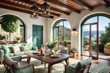 Fototapeta premium Mediterranean interior style