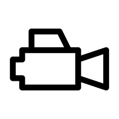 camera video icon in lin style. Vector illustration