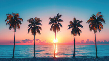 Obraz premium beautiful sunset from beach bakcground
