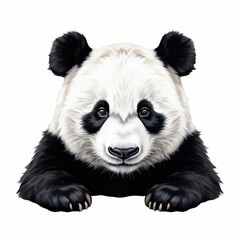 Obraz premium the AI Image Generator, Portrait of panda bear looking camera isolated