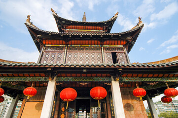 Jiaxiu Tower, Guizhou, China, was built in the Ming Dynasty (1598), and the existing building is the remains of the Qing Dynasty (1909) reconstruction.
