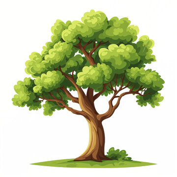 tree cartoon style