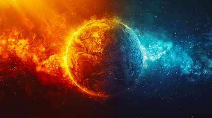 Obraz premium global warming climate change effect