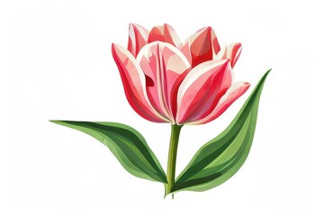 Fototapeta premium the AI Image Generator, tulipanes rosas aislado en fondo negro