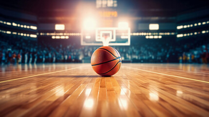 basketball on the court