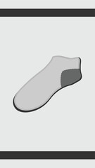 Simple Short Size Sock Illustration