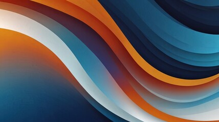 Abstract Journey: Blue, Orange, and White Harmony