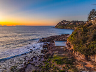 Northern Beaches Sunrise at the seaside with rain clouds