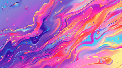 Abstract random color liquid marble background vector presentation design	
