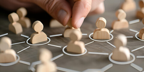 Networking Strategy - Hand in Action with Figures