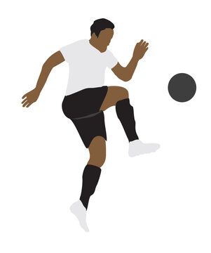 football sports athlete illustration player full isolated